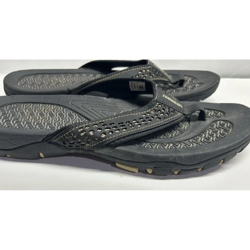 Black/Tan HobiBear Flip Flops Sport Thong Sandals Outdoor Beach EU 47 men 13